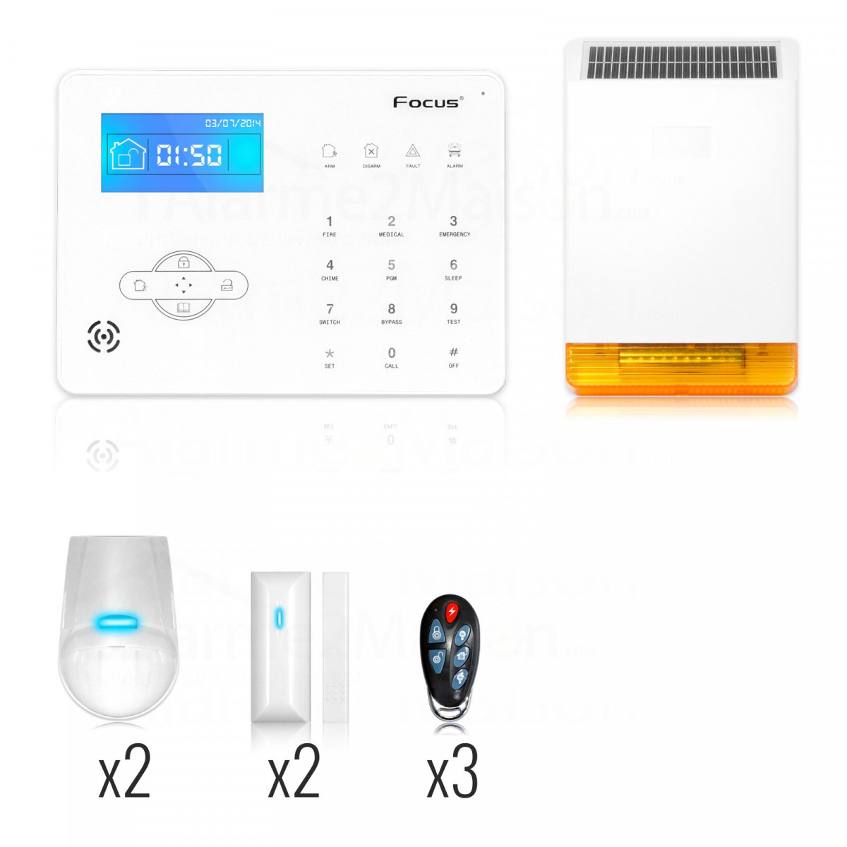 ⭐Alarme Sans Fil GSM + RTC FOCUS