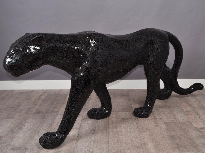 Statue panthere noire.