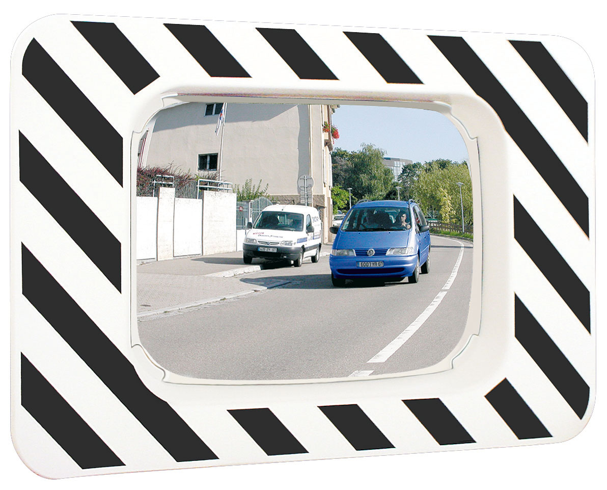 Miroir Convexe De Sécurité 60 Cm - Réflecteur Grand Angle 130° Pour Allée, Garage, Parking - Support Réglable