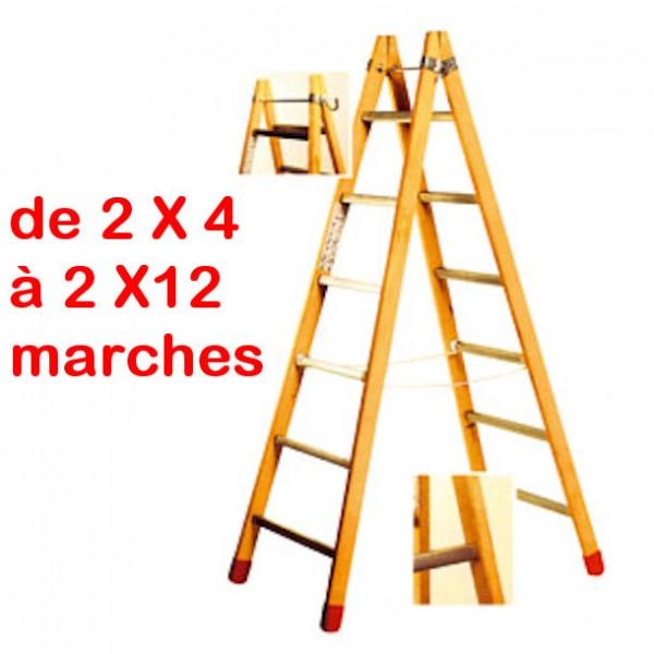Echelle En Bois Double : echelles double en bois crochet de suspension pour pose de pot ou de Echelle En Bois Double : echelles double en bois crochet de suspension pour pose de pot ou de