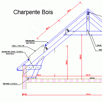 Dimension bois charpente industrielle