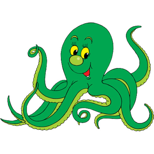 green octopus clipart - photo #7