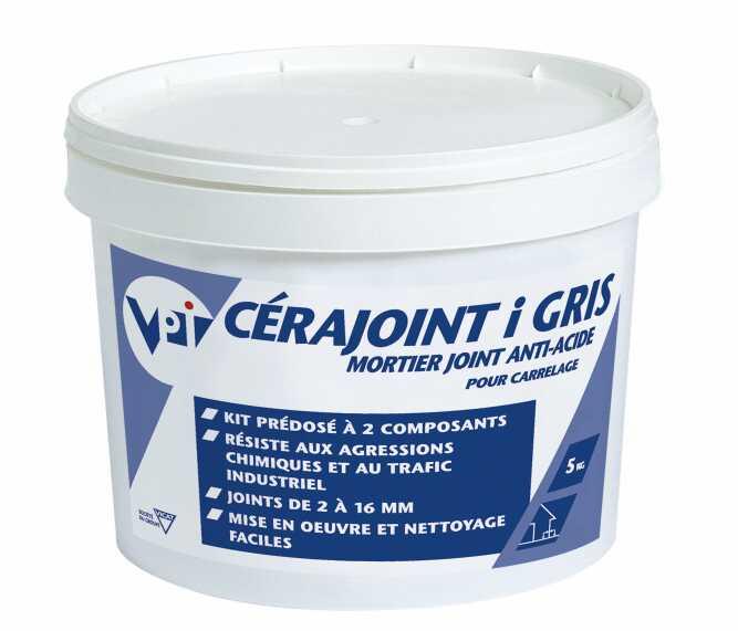 Mortier joint antiacide pour carrelage. cerajoint i