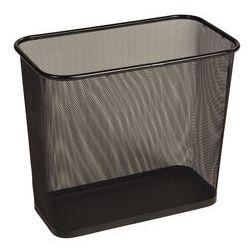 Corbeille à papier rectangulaire en cuir