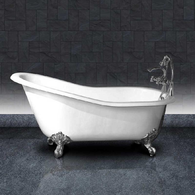 BAIGNOIRE EN FONTE PETITE TAILLE ASHFORD BLANCHE 146 CM ...