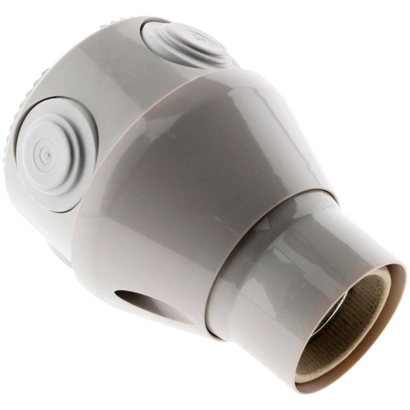 Lot De 10 Douilles De Chantier E27 - Blanc Pour Chantier, Métal Et Plastique