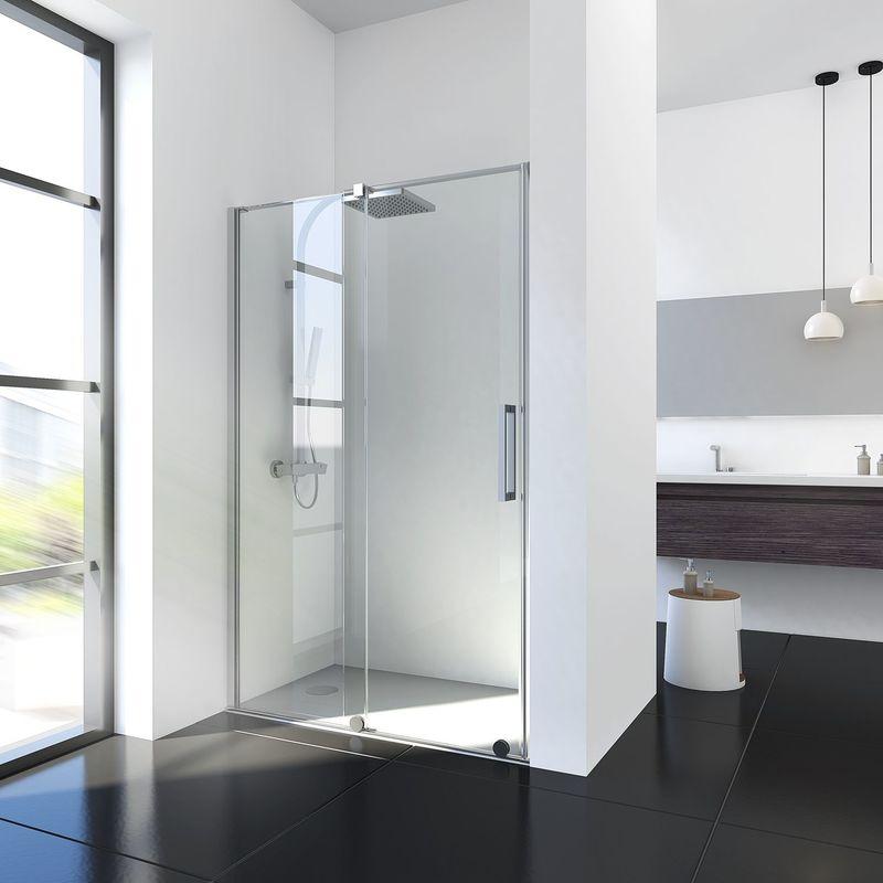 PORTE DE DOUCHE COULISSANTE EN NICHE, MAXXI, AVEC SYSTÈME COULISSANT EN