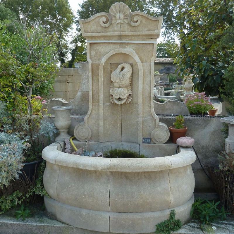 Fontaine murale en pierre naturelle - poisson i