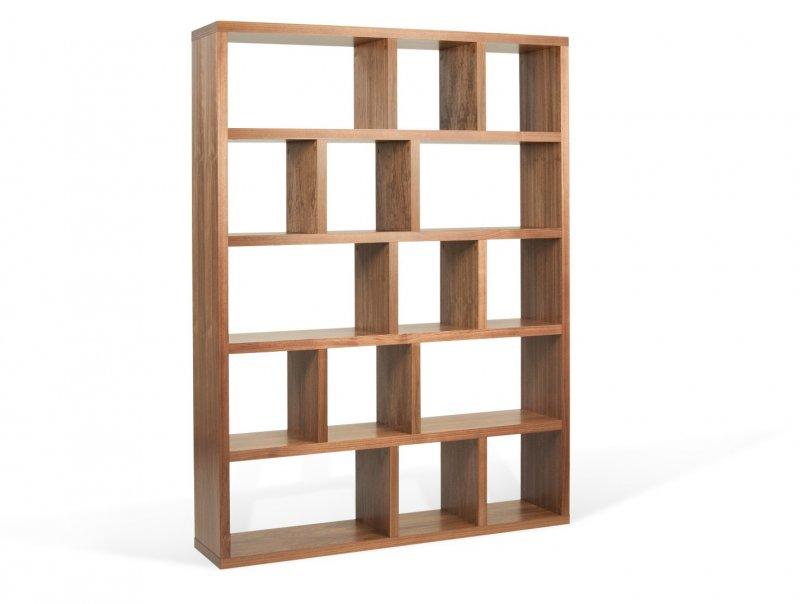 destockage berlin bibliotheque etagere plaquee chene 5206188