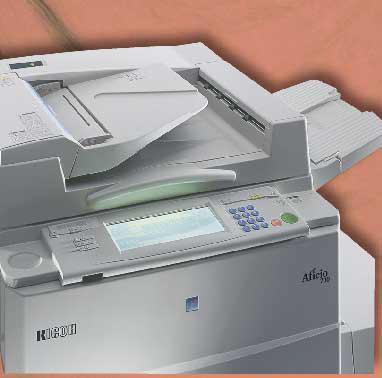 ricoh aficio 4500 can t fax but can get an outside line