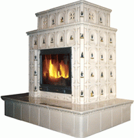 poele a bois en faience