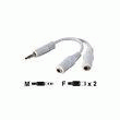 BELKIN HEADPHONE SPLITTER - DIVISEUR POUR CASQUES - FICHE MINI-PHONE STÉRÉO 3,5 MM (M) - FICHE MINI-PHONE STÉRÉO 3,5 MM (F) - BLANC - POUR APPLE IPOD (1G, 2G, 3G, 4G, 5G), IPOD MINI, IPOD NANO (1G), IPOD SHUFFLE (1G, 2G) BELKIN HEADPHONE SPLITTER - DIVISEUR POUR CASQUES - FICHE MINI-PHONE STÉRÉO 3,5 MM (M) - FICHE MINI-PHONE STÉRÉO 3,5 MM (F) - BLANC - POUR APPLE IPOD (1G, 2G, 3G, 4G, 5G), IPOD MINI, IPOD NANO (1G), IPOD SHUFFLE (1G, 2G)