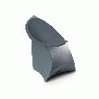CHAISE POLYCARBONATE FLUX CHAISE PLIABLE ANTHRACITE + COUSSIN ANTHRACITE