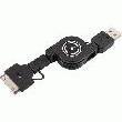CÂBLE RÉTRACTABLE USB VERS MICRO USB ET DOCK