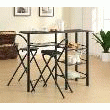 - SMOOTHIE  TABLE + 2 CHAISES NOIRES