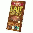 CHOCOLAT EN TABLETTE ALTER ECO CHOCOLAT LAIT NOISETTES BIO 100G