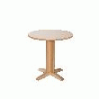 GUÉRIDON LAGON Ø 80 CM COLORIS NATUREL/BLANC CASSÉ