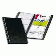 PORTE CARTE DE VISITE NOIR 96 CARTES FORMAT 5,7 X 9 CM - ASPECT GRAIN DE CUIR - VISIFIX