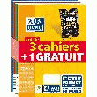 LOT 3+1 CAHIERS - OXFORD - 17X22 - SEYES - 96 PAGES -