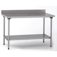 TABLE DE PRÉPARATION TOURNUS EQUIPEMENT À DOSSERET ET AVEC ÉTAGÈRE L.160 CM