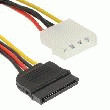 ADAPTATEUR D'ALIMENTATION 4 PIN IDE VERS SERIAL ATA SATA - 15CM (MATERIAL: AL+MG)