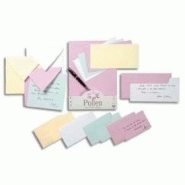 25 CARTES DE VISITE BLANCHES 82 X 128 MM - POLLEN