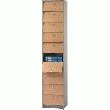 LE CLASSEUR BOIS MÉLAMINÉ À CLAPETS ABATTANTS 10 CASES - MERISIER/ALUMINIUM
