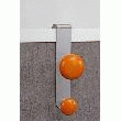 PATÈRE DOUBLE DE CLOISON ALBA - METAL ET BOIS AJUSTABLE