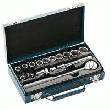 COFFRET MÉTAL DE DOUILLES 1/2'' 6 PANS 15 PIÈCES 016015