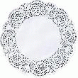 DENTELLE RONDE BLANCHE DE 17CM EN PAPIER - LOT DE 250 - DUNI
