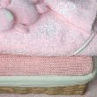 SERVIETTE DE BAIN POUR BÉBÉ - TROUSSEAU ROSE