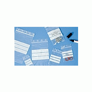 SACHET FERMETURE ZIP BANDE BLANCHE