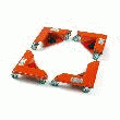 SET DE 4 COINS ROULANTS ALUMINIUM - CHARGE TOTALE 600 KG