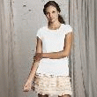 T-SHIRT FEMME LONG LÉGER BELLA BLANC