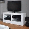 MEUBLE TV NOIR ET BLANC BROOKLYN MEUBLE TV