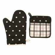 GANT DE CUISINE + MANIQUE MODÈLE KITCHEN NOIR