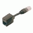Adaptateur croiseur mâle/femelle 10/100 STP avec cordon 10cm