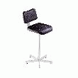 CHAISE INOX EN POLYURéTHANE COLORIS ROUGE AVEC REPOSE PIEDS