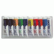 BOITE DE 10 TUBES 10ML DE GOUACHE - COULEUR ASSORTIS