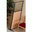 LA CLOISON MODULABLE KP CLEN PANNEAU MIXTE, PARTIE HAUTE VITRÉE 122 X 160 CM, ENCADREMENT ANTHRACITE - POMMIER
