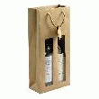SAC 2 BOUTEILLES KRAFT NATUREL BRUN - PAQUET DE 10 -