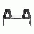 BANC BANC 2 PLACES TABLETTE RUBANN NOIR