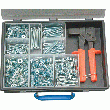 COFFRET DE CHEVILLES À TÊTE FENDUE ET DE VIS AVEC PINCE 261 PIÈCES COFFRET DE CHEVILLES À TÊTE FENDUE ET DE VIS AVEC PINCE 261 PIÈCES
