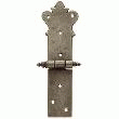 CHARNIERE / PENTURE DECORATIVE EN FER VIEILLI POUR COFFRE, SECRETAIRE OU BUREAU
