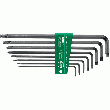 JEU DE 8 CLÉS MÂLES COUDÉES TORX TÊTE SPHÉRIQUE SUR ÉTRIER