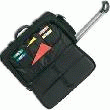 SACOCHE EN CUIR - ALPA - 2 SOUFFLETS - NOIR