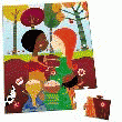 VALISETTE PUZZLE  UN DIMANCHE EN FAMILLE  JANOD 24 PIÈCES