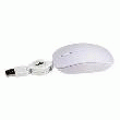 MINI-SOURIS OPTIQUE TNB AVEC CÂBLE RÉTRACTABLE - BLANC