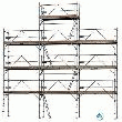 ECHAFAUDAGE PIGNON TRANSFORMABLE EN FAÇADE - 88 M² OU 96 M² - PLANCHER ACIER + GARDE CORPS - DUARIB