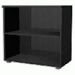 MT INTERNATIONAL BIBLIOTHÈQUE BASSE CONCEPT 80X75X43 CM NOIR FRÊNE